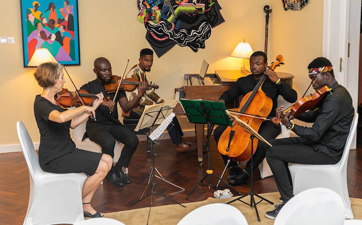 String instruments being played, image courtesy of US Embassy Ghana